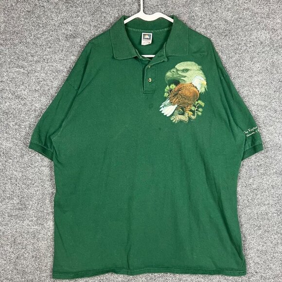 University‎ Of Minnesota Raptor Center polo shirt USA Made Men's 2X Green - Picture 1 of 8
